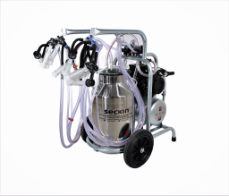 SHEEP MILKING MACHINE-4 CLUSTERS-SINGLE STAINLESS STEEL BUCKET
