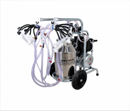 GOAT MILKING MACHINE-4 CLUSTERS-SINGLE STAINLESS STEEL BUCKET